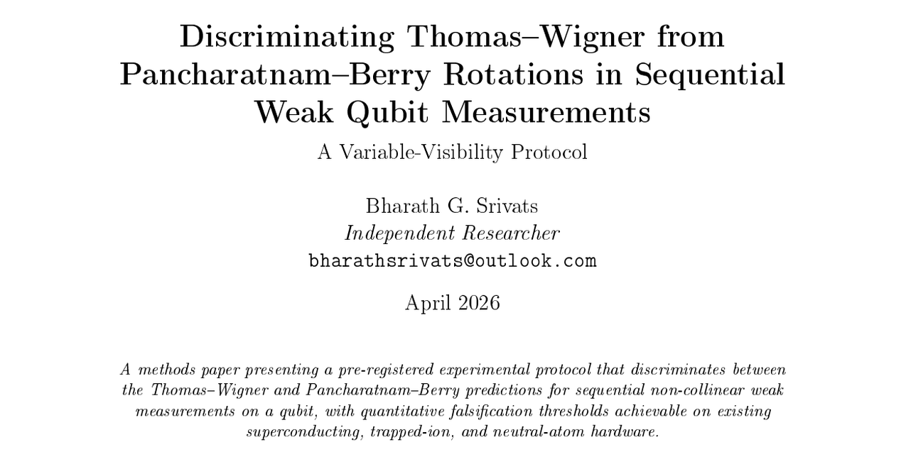 Thomas-Wigner vs Pancharatnam-Berry discriminator protocol